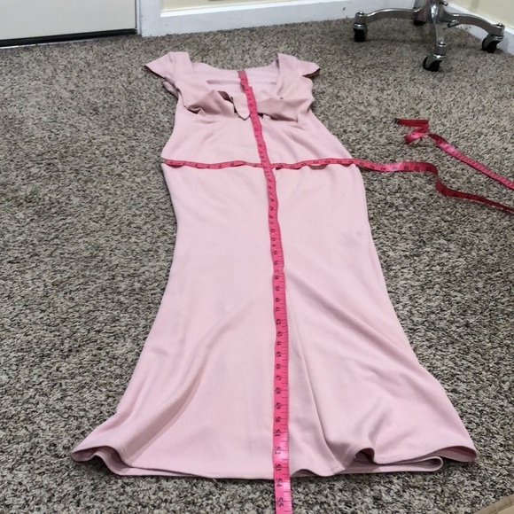 Katie May Rose Intrigue Gown 4 Blush Pink Bow Low Cut Back Maxi Dress - Picture 10 of 10